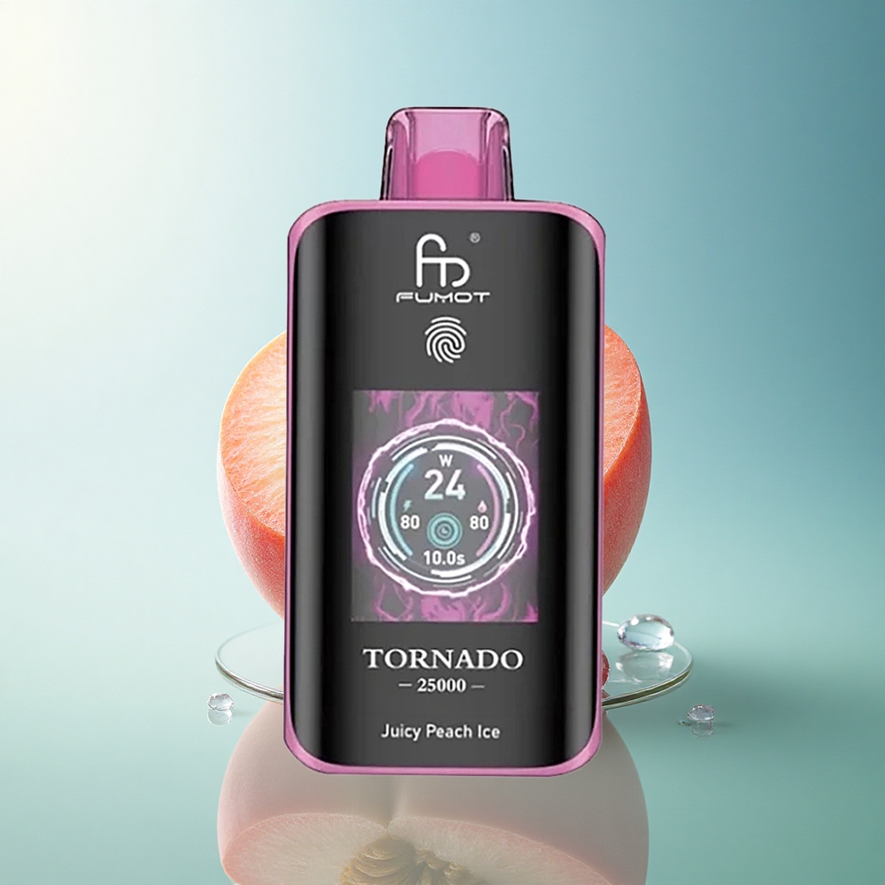 Fumot Tornado 25000 Puffs Juicy Peach Ice HD Screen 700mAh