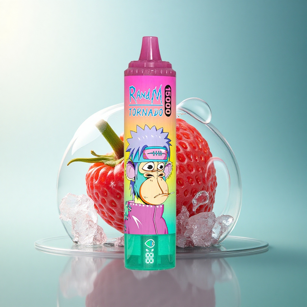 RandM Fumot Tornado 15000 Puffs Strawberry Ice 25ml 850mAh Mesh Coil