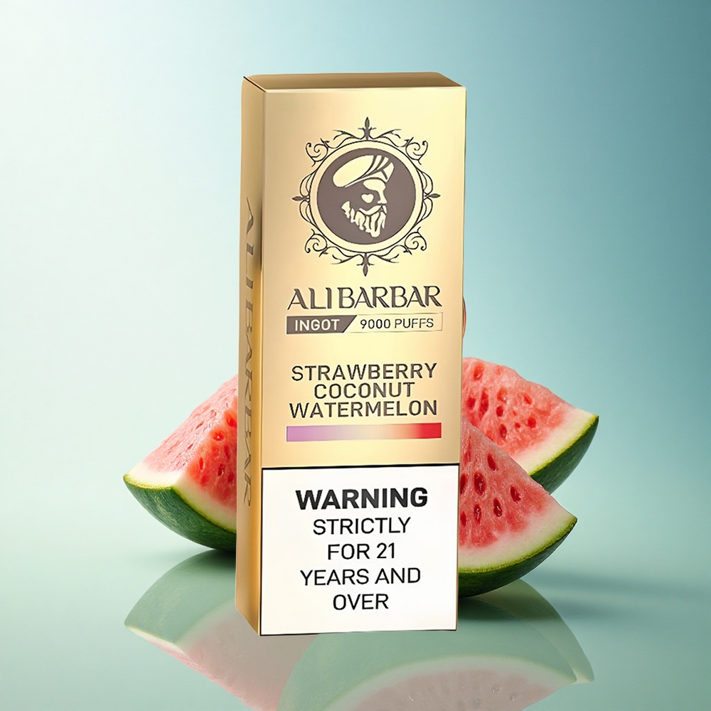 Alibarbar Ingot 9000 Puffs Strawberry Coconut Watermelon 2350mAh Non Rechargeable