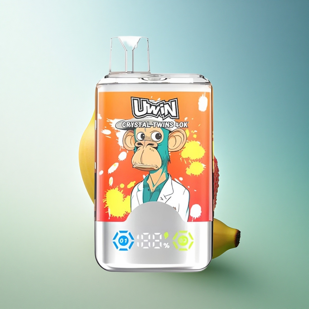 Uwin Crystal Twins 40000 Puffs Strawberry Banana Love Twin 32ml 850mAh