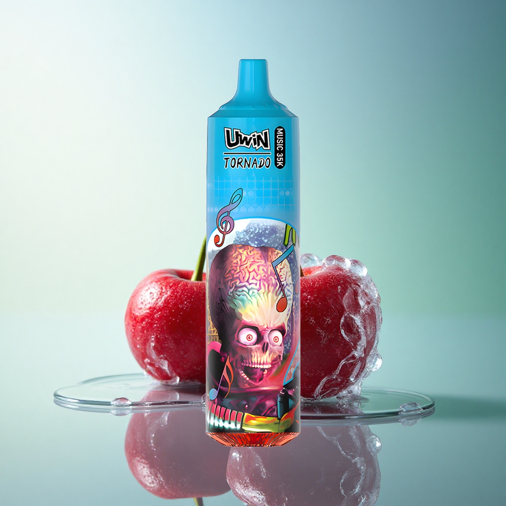 Uwin Tornado 35K Music Puffs Cherry Ice 5% Nicotine 600mAh Mesh Coil