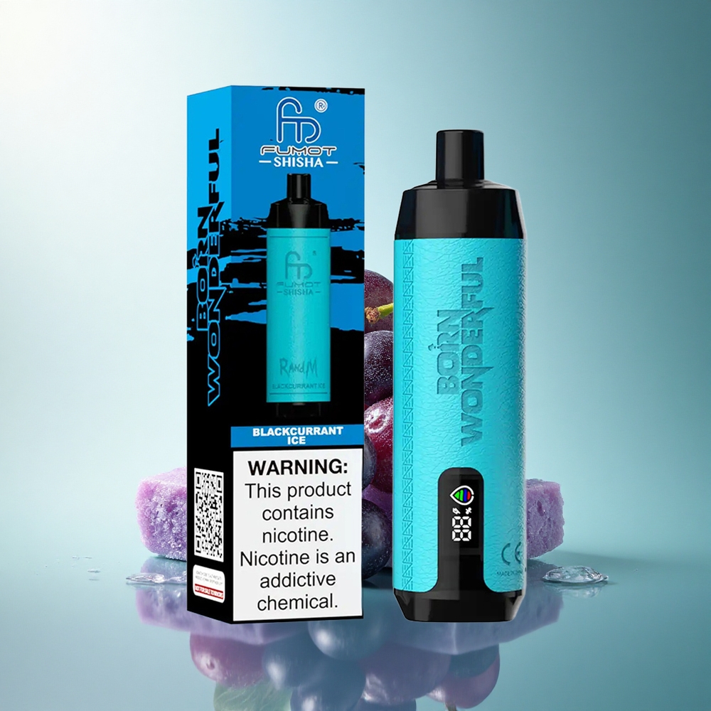 RandM Fumot Shisha 10000 Puffs Blackcurrant Ice 18ml 850mAh 0.5% Nicotine