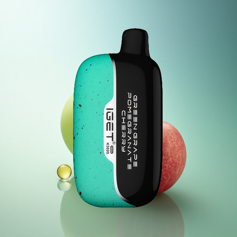 IGET Moon K5000 Puffs Green Grape Pomegranate Cherry PC Mesh Coil 1.35 Ohm