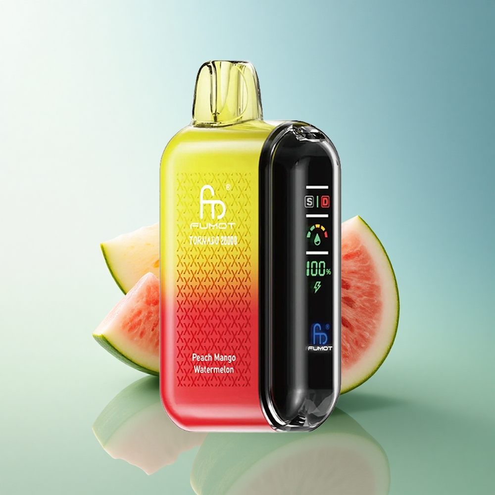 Fumot Tornado 20000 Puffs Peach Mango Watermelon Dual Mesh Coil 850mAh