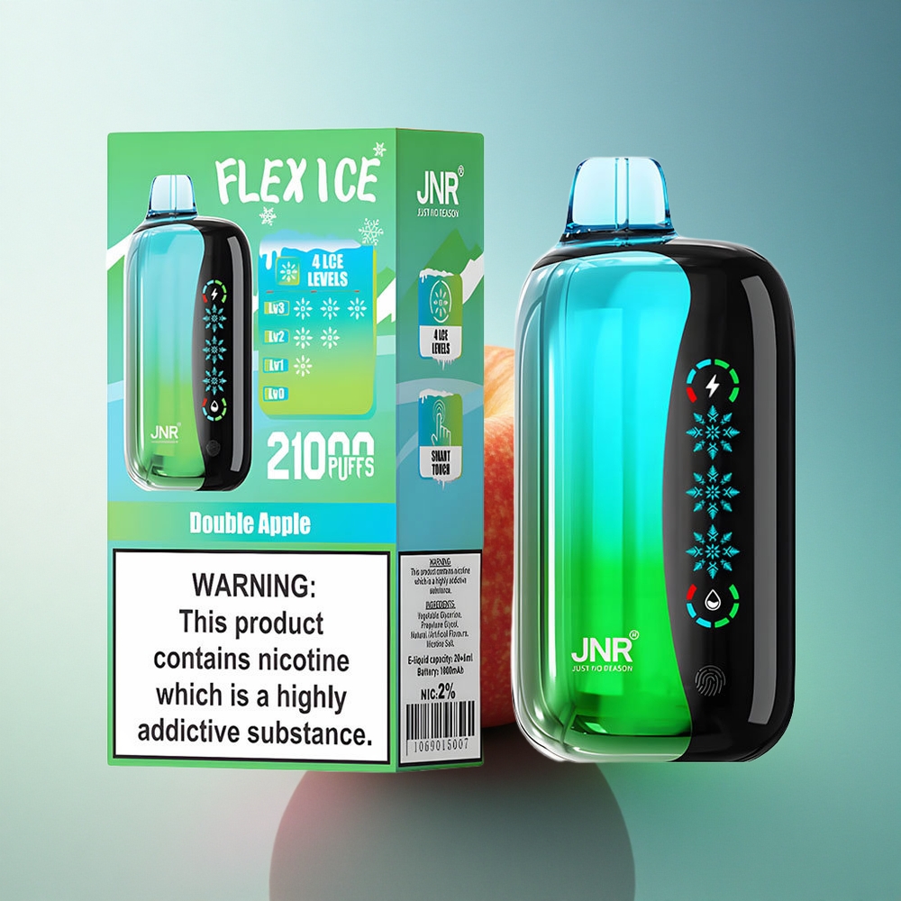 JNR Flex Ice 21000 Double Apple Ice Adjustable Dual Mesh Nicotine 5%