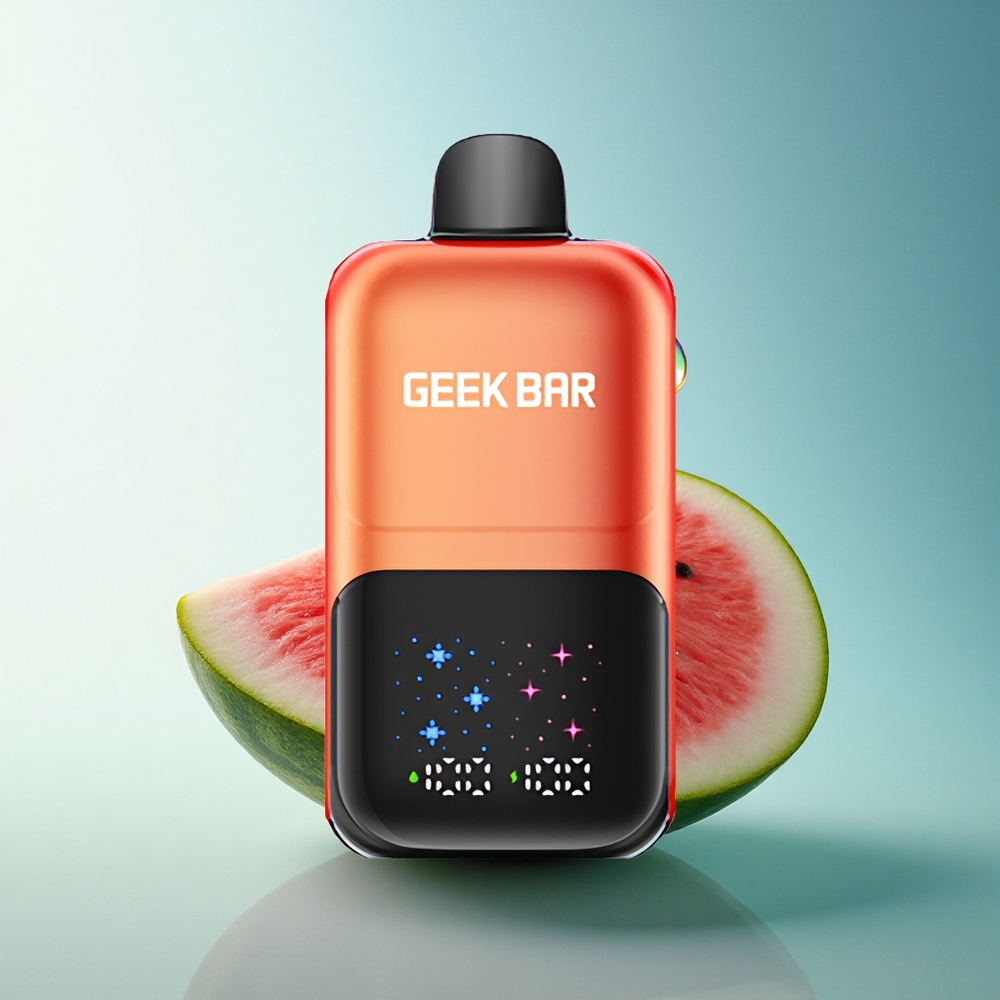 GEEK BAR 2GO 20ml 50000 Puffs Watermelon Bubble Gum Ice Disposable Vape Pen with Interactive Screen and Adjustable Flavors