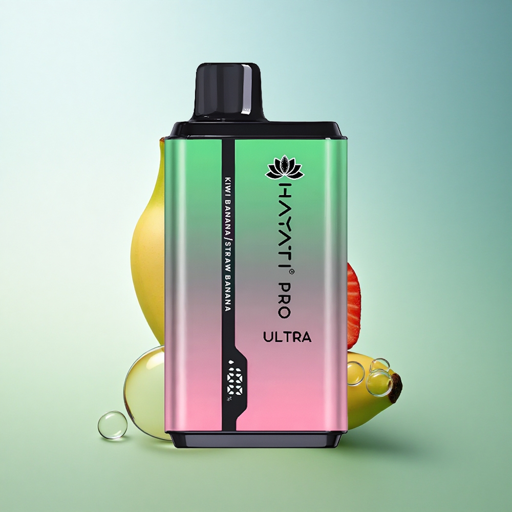 Hayati Pro Ultra 15000 Puffs Kiwi Banana Strawberry Banana 850mAh 24ml 2% Nicotine
