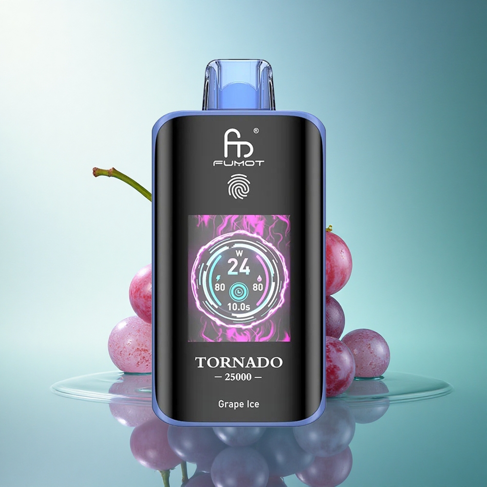 Fumot Tornado 25000 Puffs Grape Ice HD Screen 700mAh Rechargeable Battery