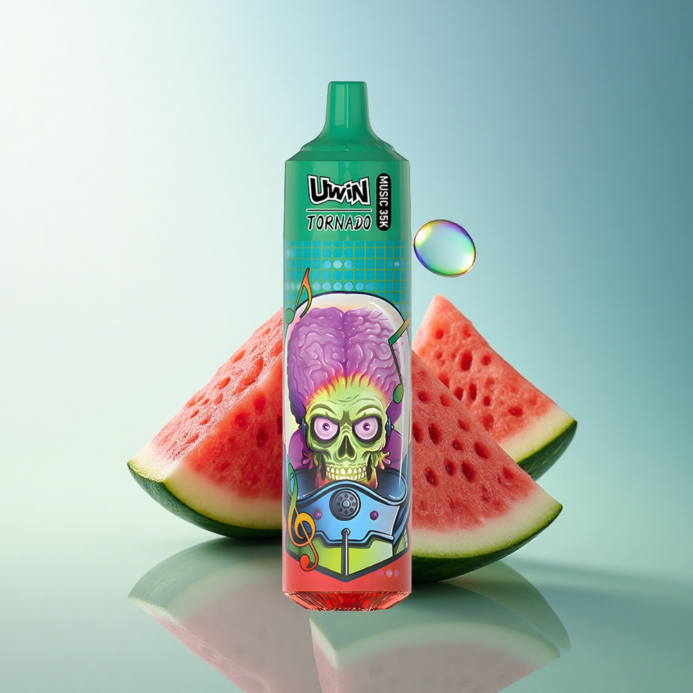 Uwin Tornado 35K Music Puffs Strawberry Watermelon Nicotine 5% Mesh Coil 1.0 Ohm