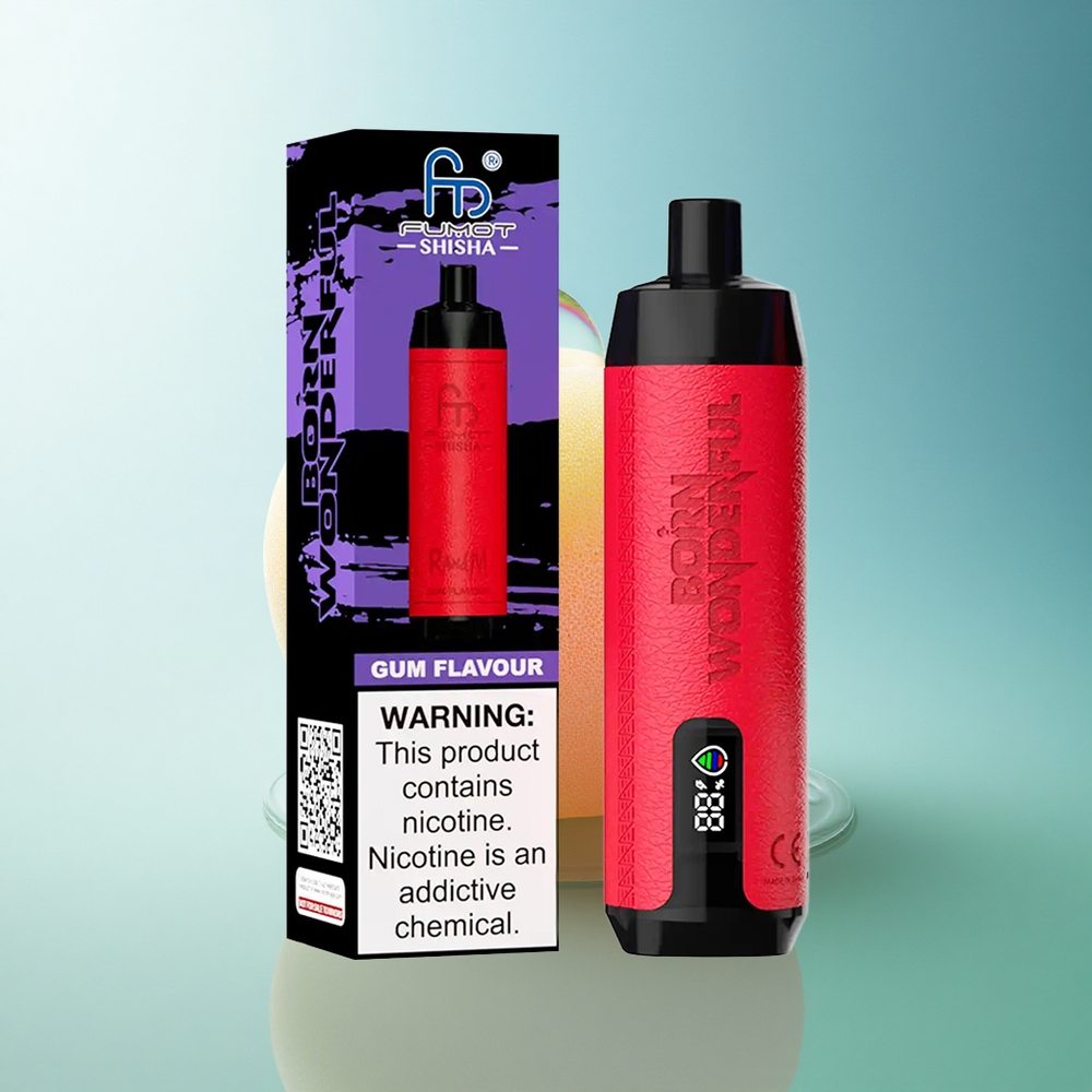 RandM Fumot Shisha 10000 Puffs Gum Flavour 18ml 850mAh 0.5% Nicotine