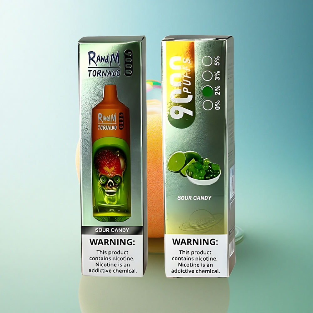 RandM Fumot Tornado 9000 Puffs Sour Candy Mesh 18mL RGB
