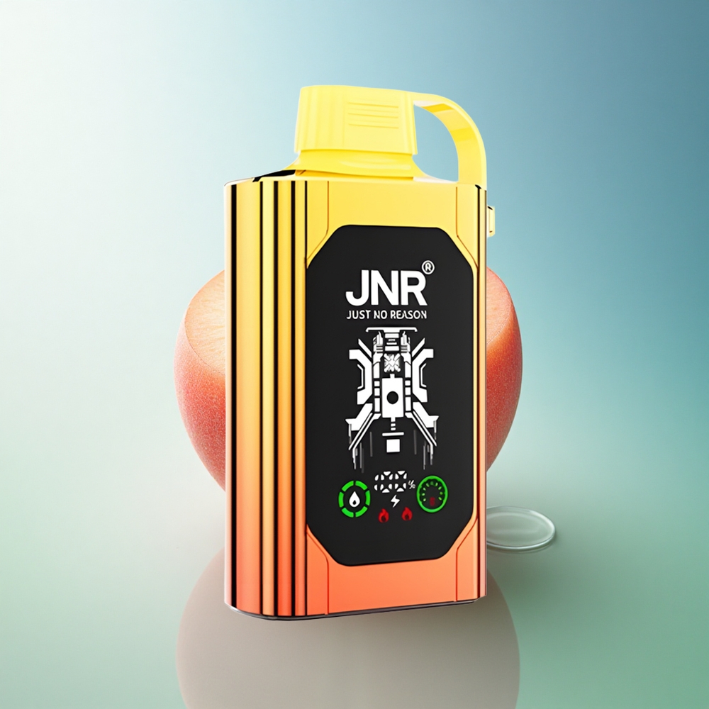 JNR Shisha Hookah Box 20500 Juicy Peaches HD Display 25ml Dual Mesh Coil