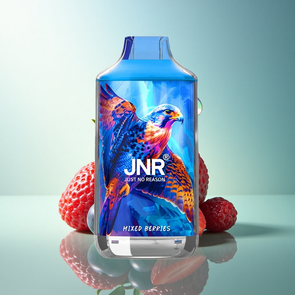 JNR Falcon 16000 Mixed Berries Dual Mesh Coil 22ml Type C LED Display