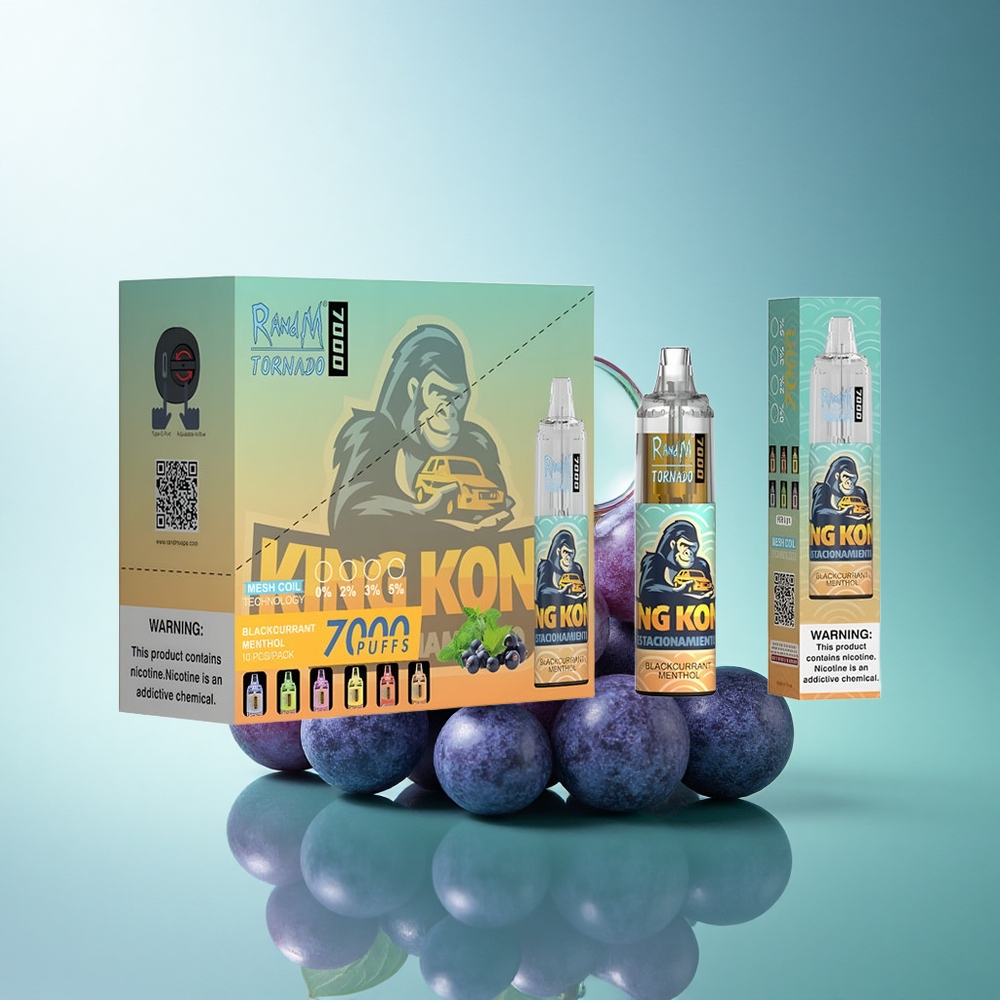 RandM Fumot Tornado 7000 Puffs Blackcurrant Menthol Mesh Coil 5% Nicotine