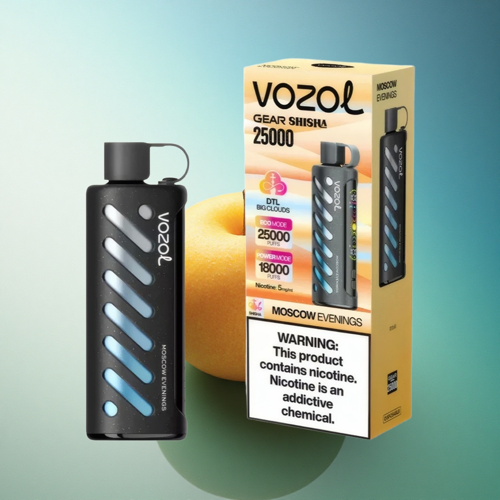 VOZOL Gear Shisha 25000 Puffs Moscow Evenings Dual Mesh 1000mAh 5mg Nicotine