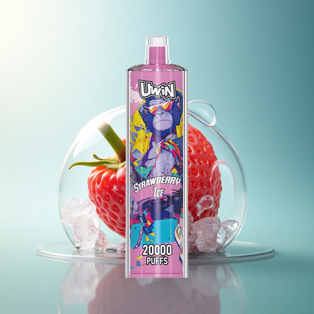 Uwin Shisha Hookah Crystal 20000 Puffs Strawberry Ice 0% Nicotine 650mAh Mesh Coil