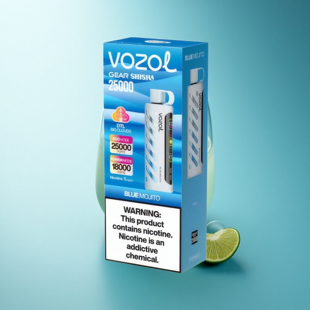 VOZOL Gear Shisha 25000 Puffs Blue Mojito Dual Mesh 1000mAh