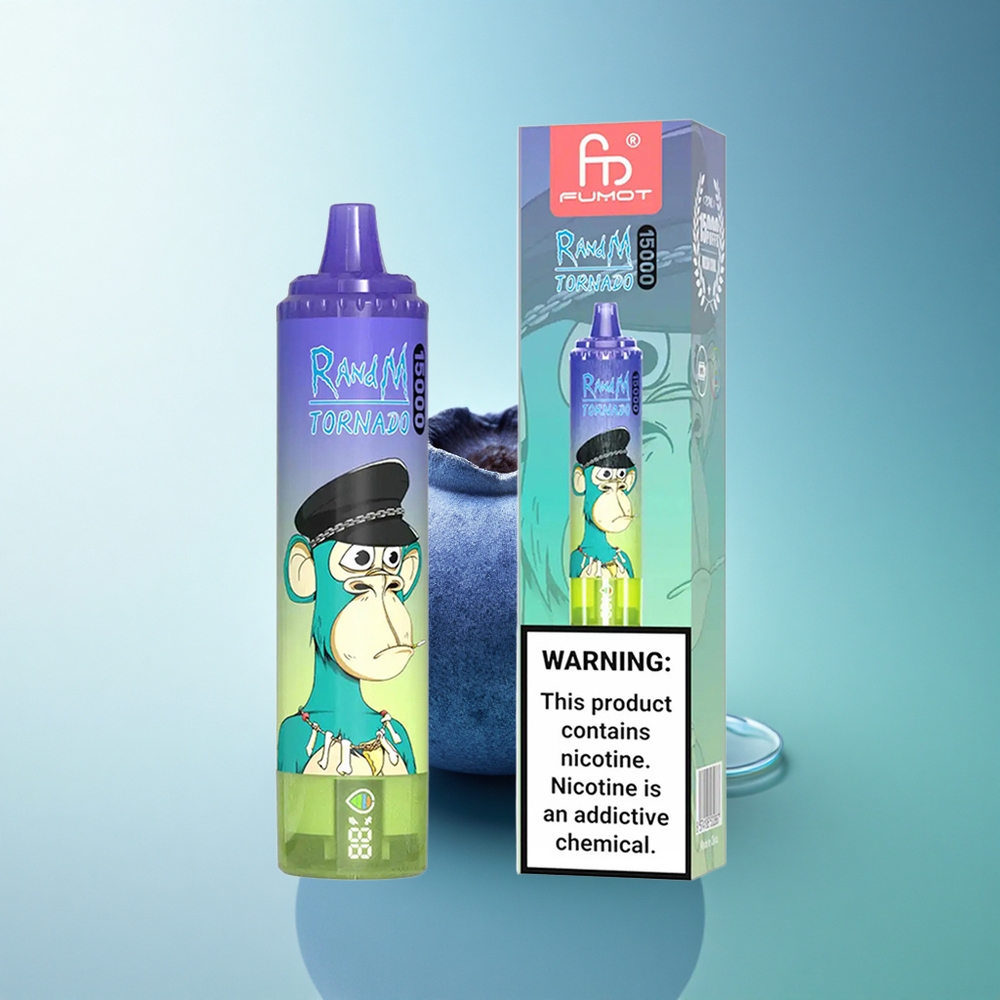 RandM Fumot Tornado 15000 Puffs Blueberry Bubble Gum 25ml 850mAh Mesh