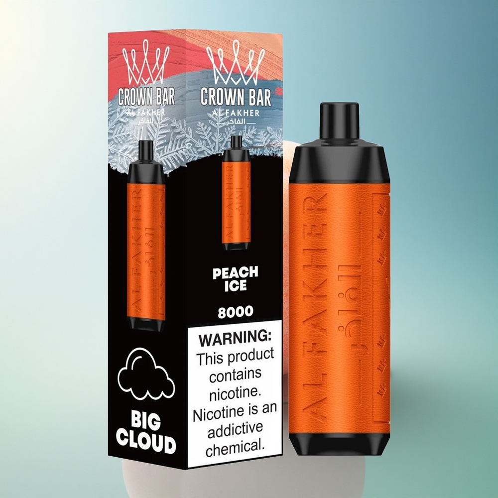 Al Fakher Crown Bar 8000 Crystal Peach Ice 600mAh 18mL