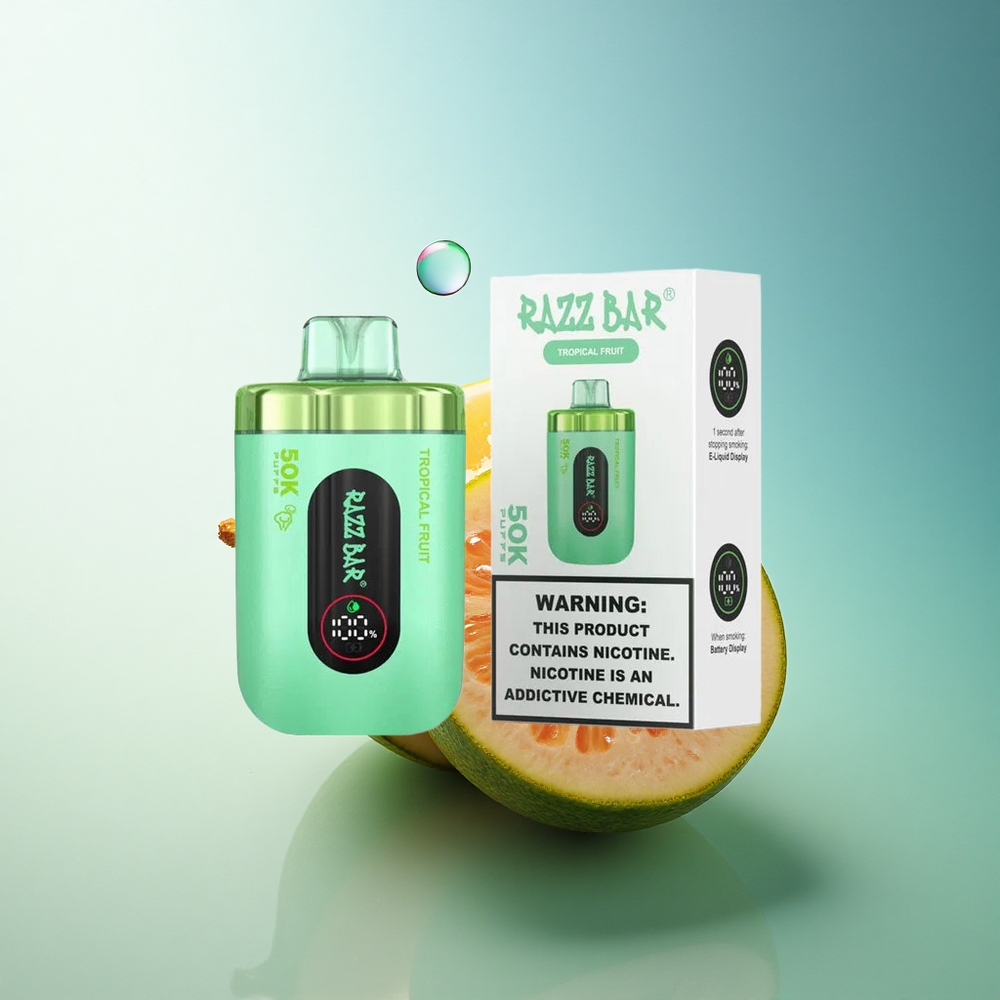 Razz Bar 50K Puffs Tropical Fruit Mesh Coil 650mAh Disposable Vape