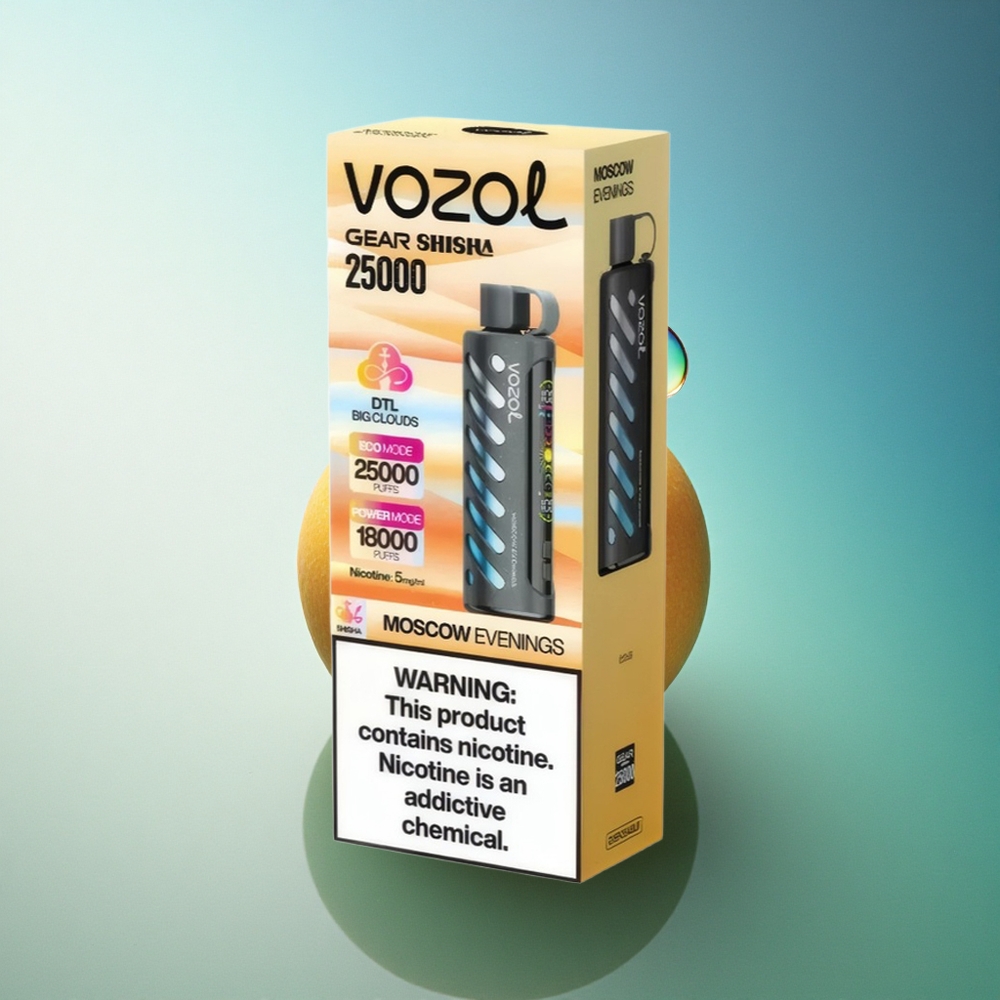 VOZOL Gear Shisha 25000 Puffs Moscow Evenings Dual Mesh 1000mAh 5mg Nicotine