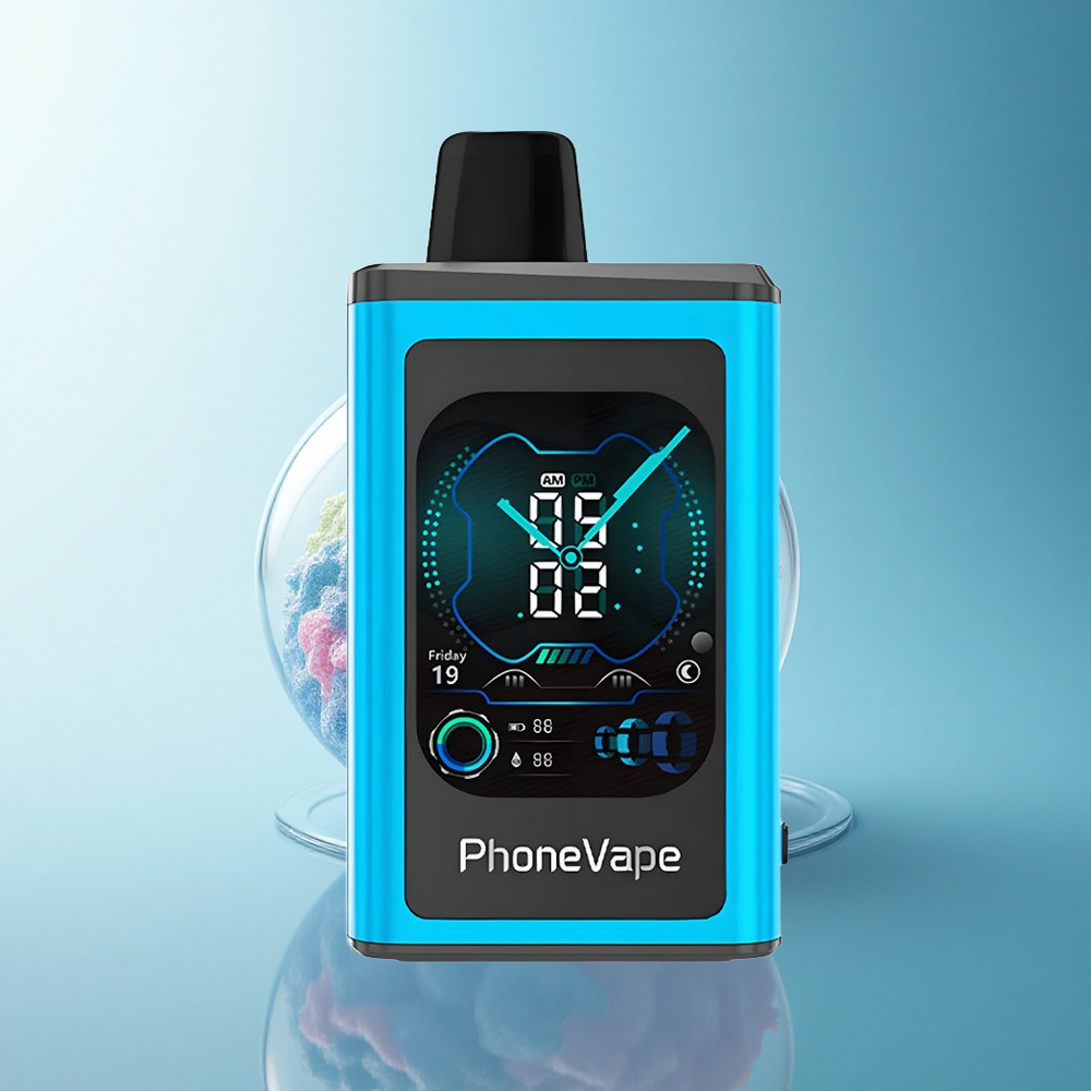 JNR PhoneVape 30000 Blue Razz Ice Rechargeable 850mAh Adjustable Airflow