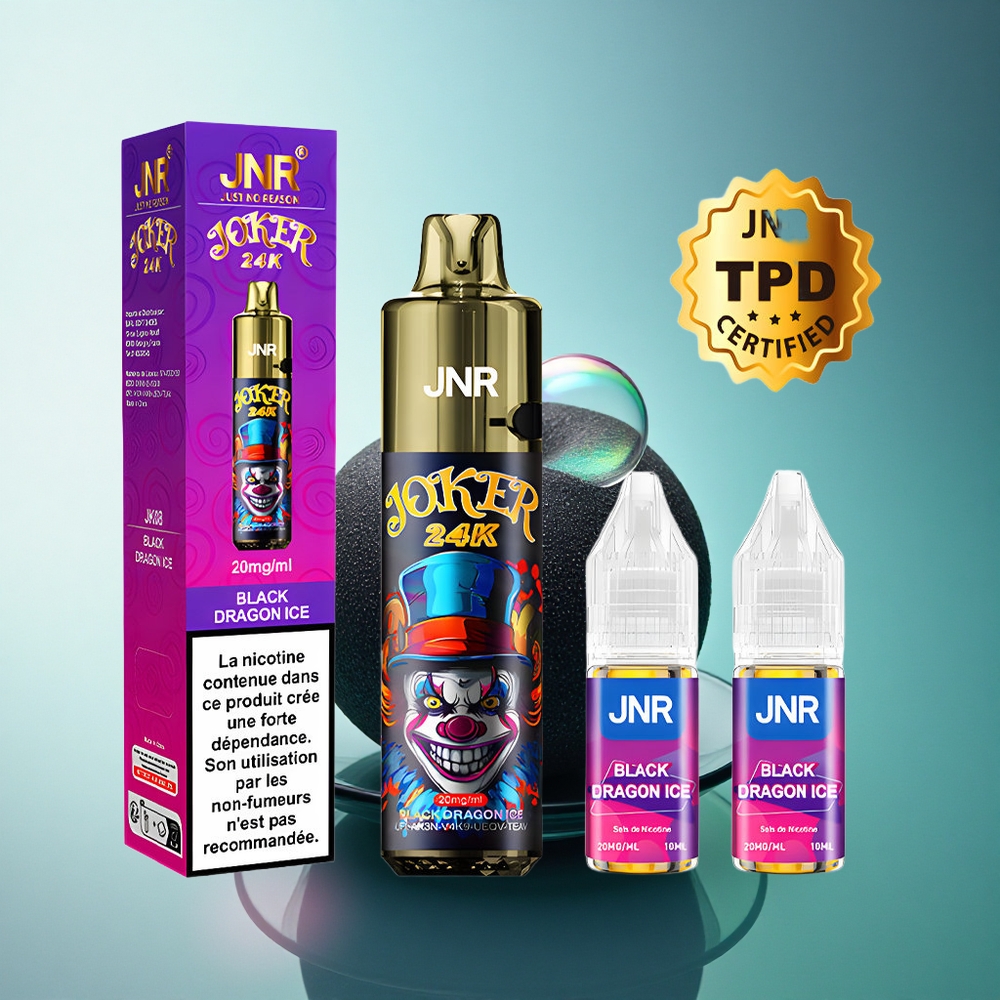 JNR Joker 24K Black Dragon Ice Refillable 800mAh 2% Nicotine