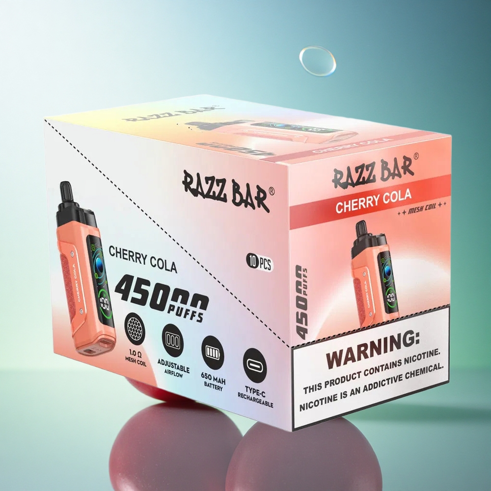 Razz Bar 45000 Puffs Cherry Cola Mesh Coil 650mAh