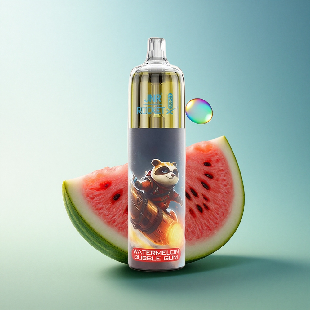 JNR Rocket-X 12400 Watermelon Bubble Gum Disposable Vape with RGB Lights and 850mAh Battery