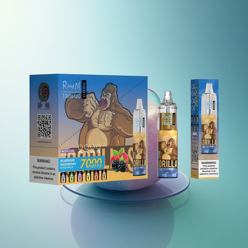 RandM Fumot Tornado 7000 Puffs Bluesour Raspberry Mesh Coil 850mAh Air-Adjustable