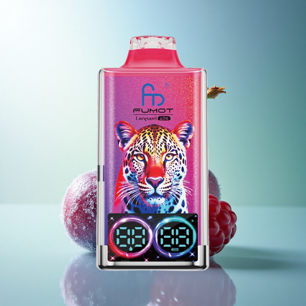 Fumot Leopard 40K Puffs Blueberry Cherry Cranberry Dual Mesh 5% Nicotine 700mAh