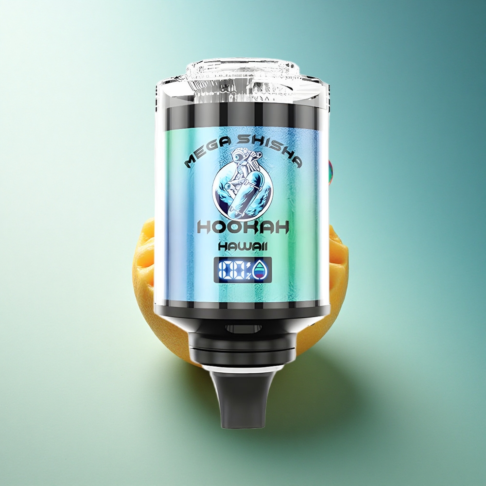JNR Mega Shisha Hookah 100K Hawaii Mega Shisha Hookah Desktop Type-C 2200mAh Adjustable Airflow 2% Nicotine