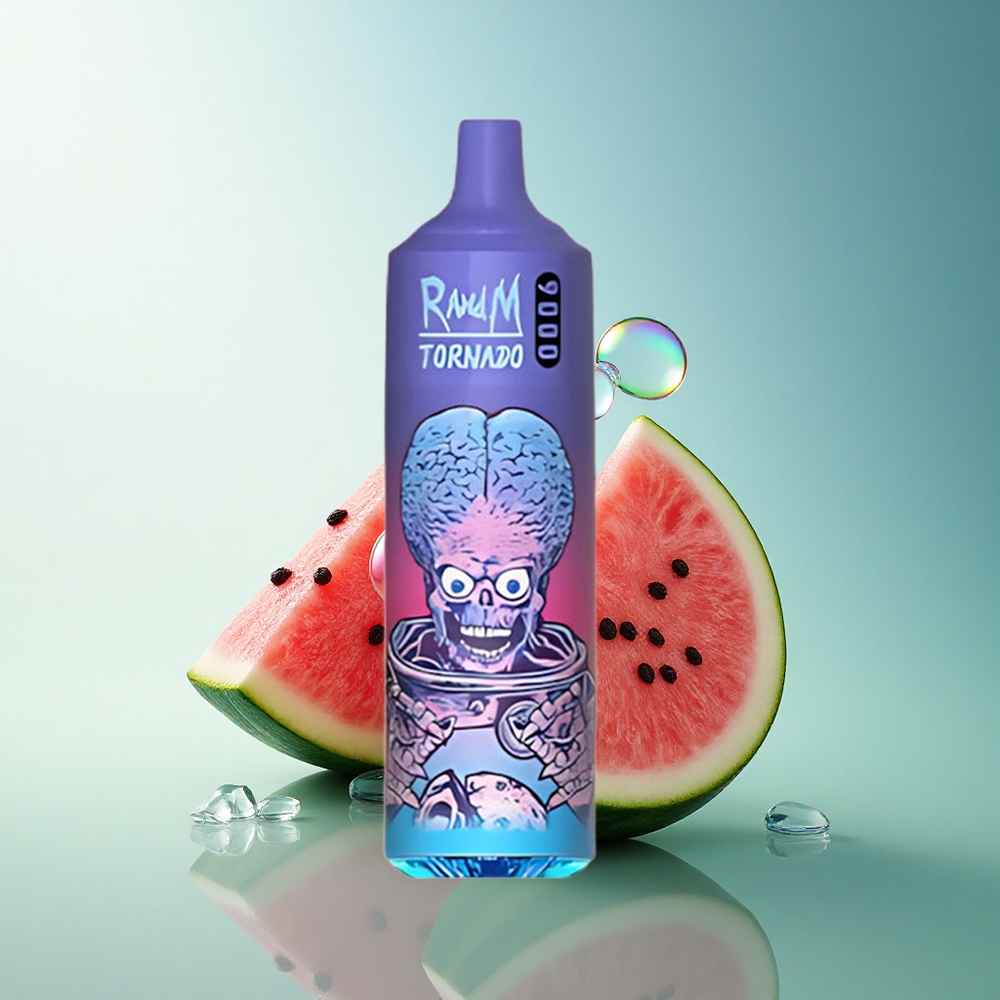 RandM Fumot Tornado 9000 Puffs Watermelon Brazz Ice 850mAh Mesh Coil