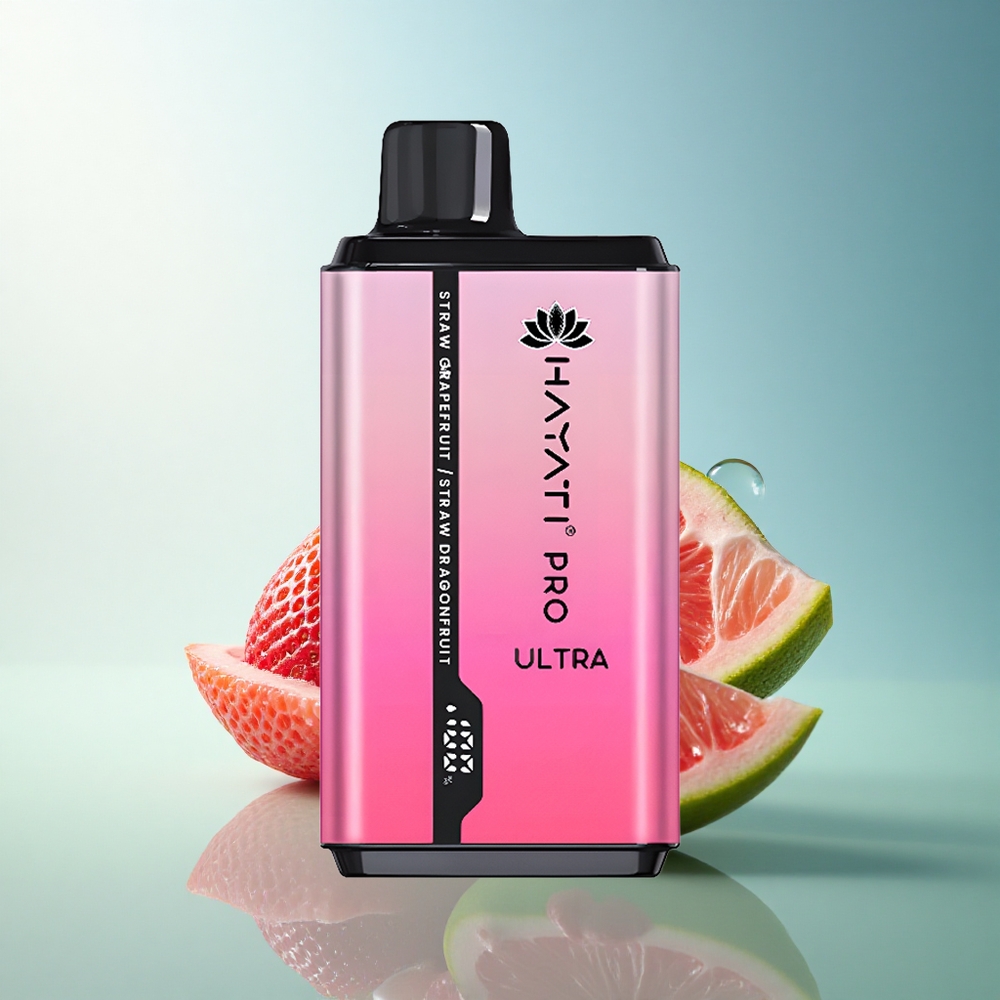 Hayati Pro Ultra 15000 Puffs Strawberry Grapefruit Strawberry Dragonfruit 850mAh 24ml 2% Nicotine