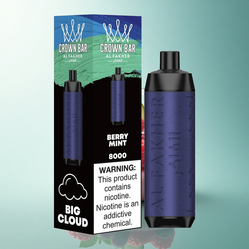 Al Fakher Crown Bar 8000 Crystal Berry Mint 600mAh USB-C 18mL