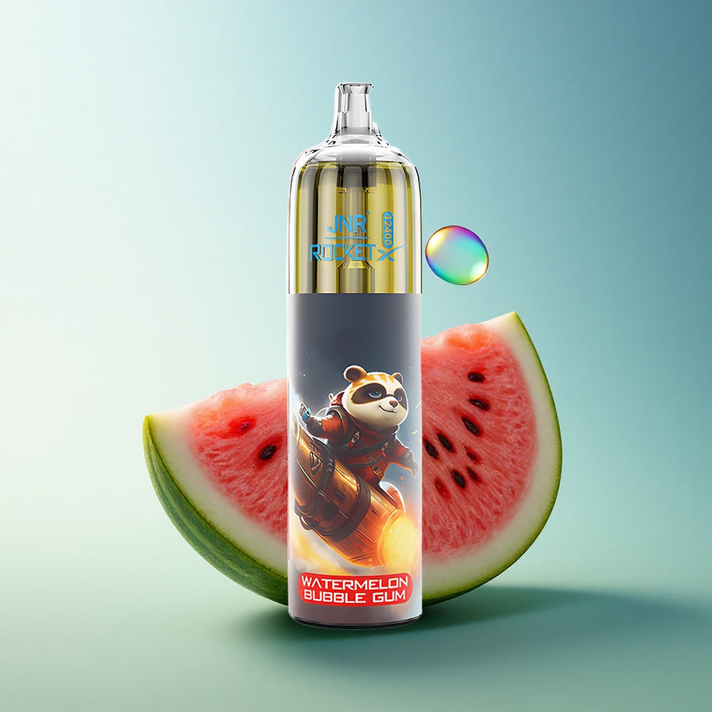 JNR Rocket-X 12400 Watermelon Bubble Gum Disposable Vape with RGB Lights and 850mAh Battery