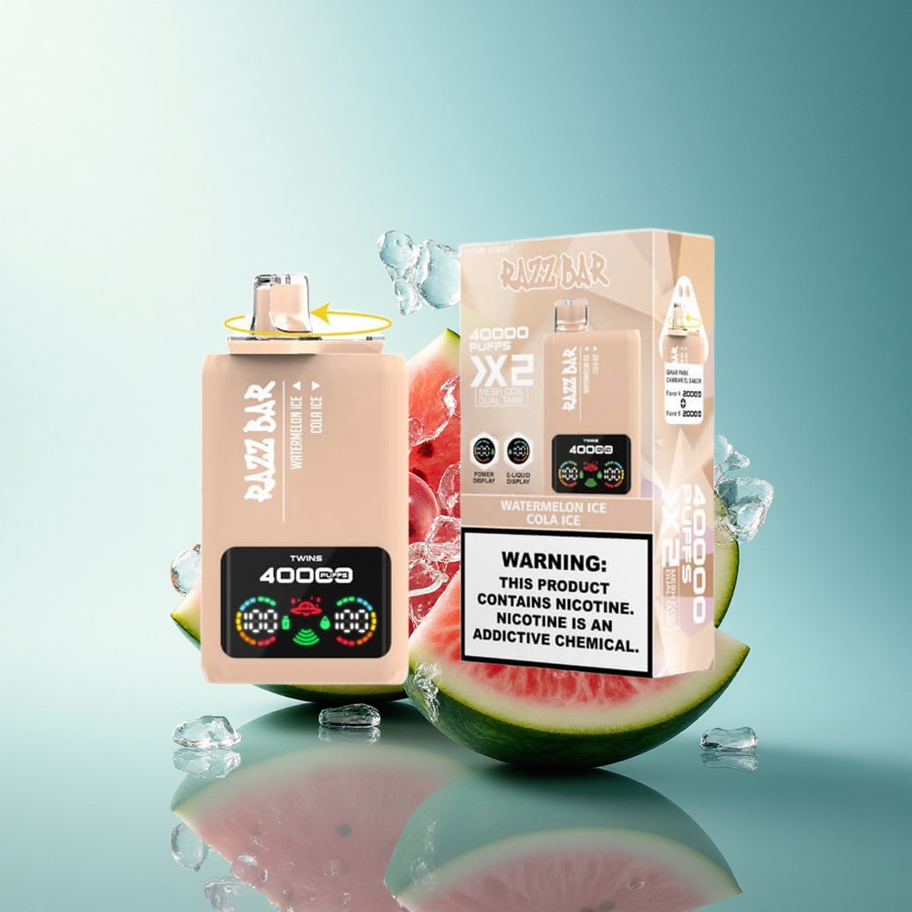 Razz Bar 40000 Puffs Watermelon Ice - Cola Ice 650mAh Dual Mesh 5% Nicotine