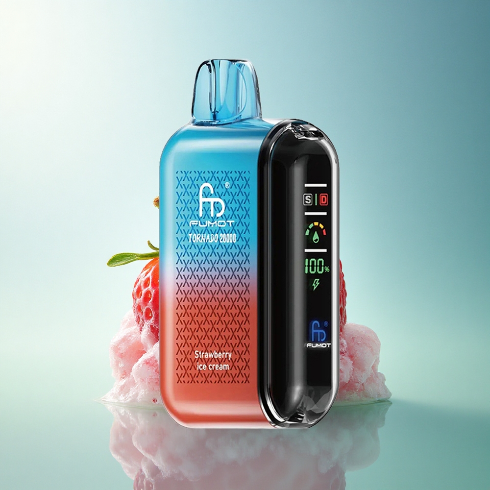 Fumot Tornado 20000 Puffs Strawberry Ice Cream Dual Mesh 850mAh