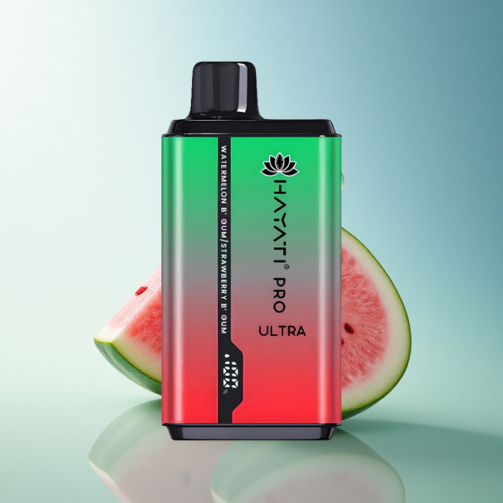 Hayati Pro Ultra 15000 Puffs Watermelon Bubblegum Strawberry Bubblegum 850mAh 2% Nicotine