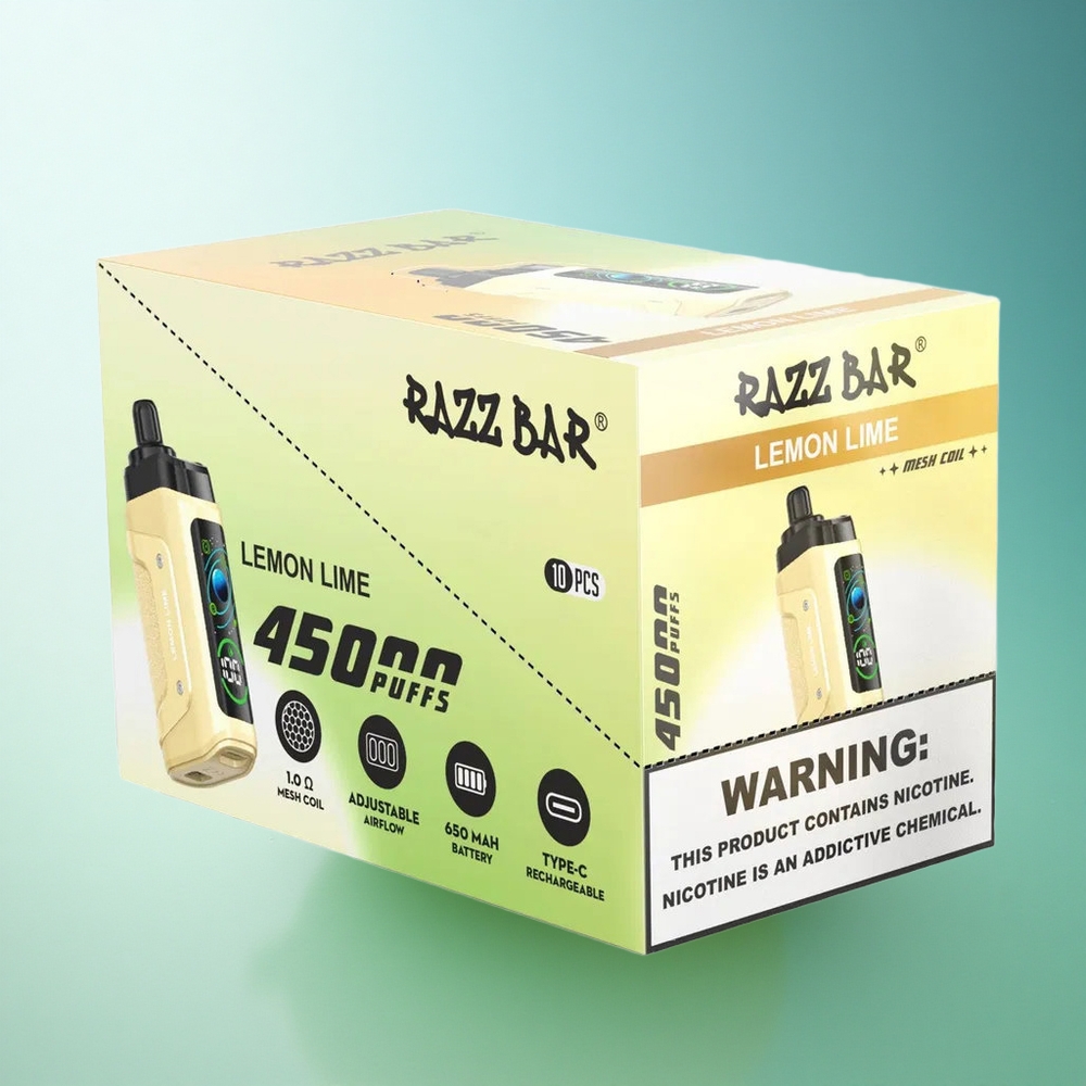 Razz Bar 45000 Puffs Lemon Lime Mesh Coil 20mg Nicotine