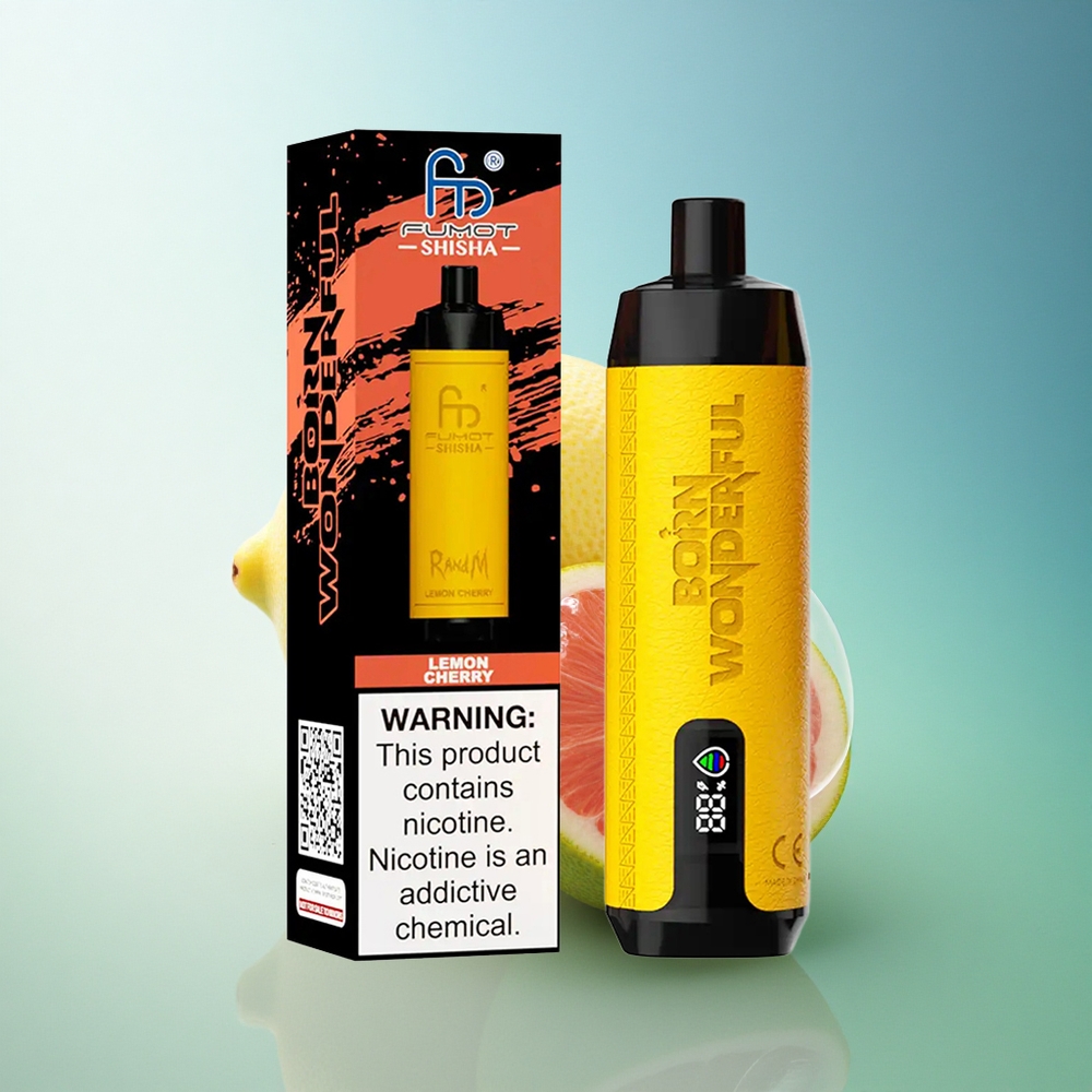 RandM Fumot Shisha 10000 Puffs Lemon Cherry 18ml 850mAh 0.5% Nicotine