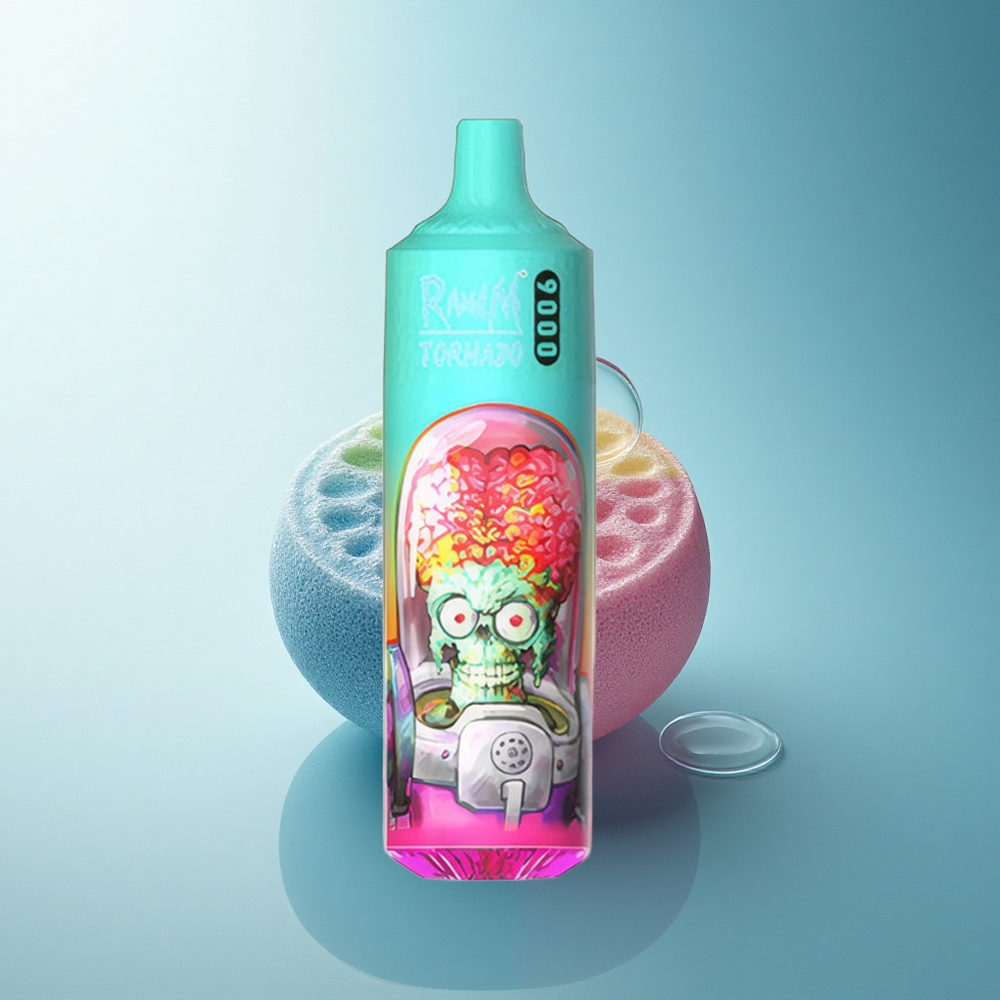 RandM Fumot Tornado 9000 Puffs Blue Sour Raspberry Mesh Coil 850mAh