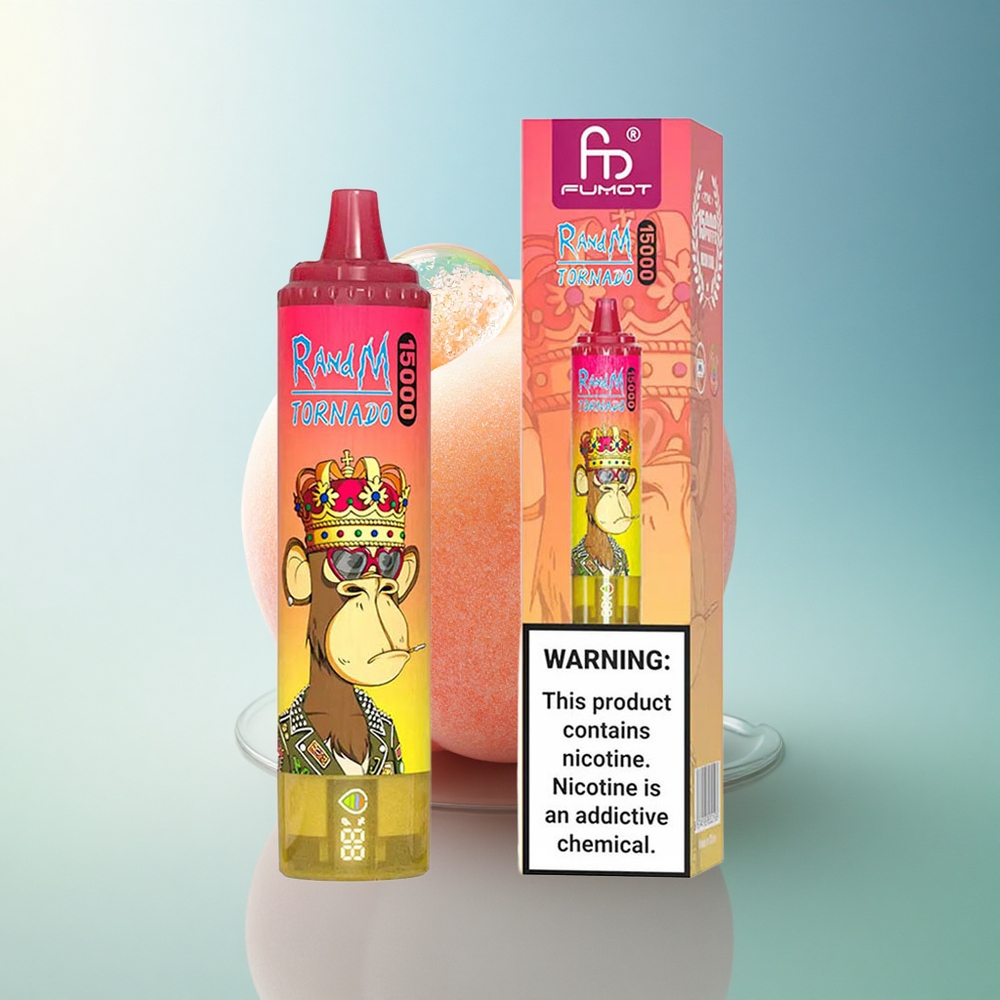 RandM Fumot Tornado 15000 Puffs Peach Ice 25ml Mesh 850mAh