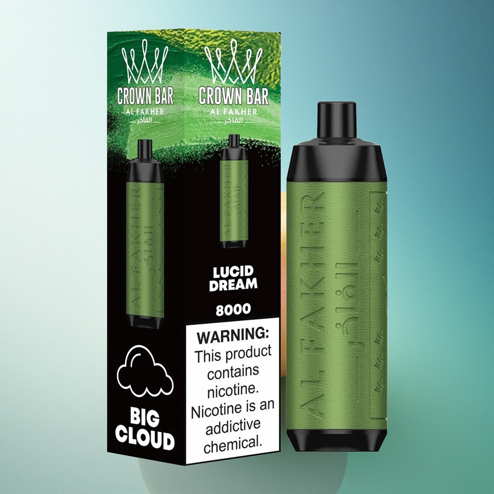 Al Fakher Crown Bar 8000 Crystal Lucid Dream 600mAh 18ml Nicotine-Free Disposable