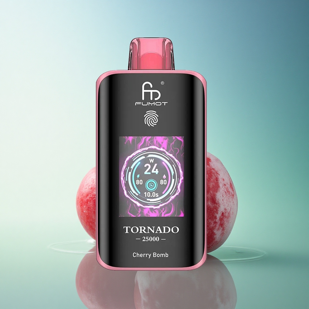 Fumot Tornado 25000 Puffs Cherry Bomb HD Screen 700mAh 20ml Nicotine