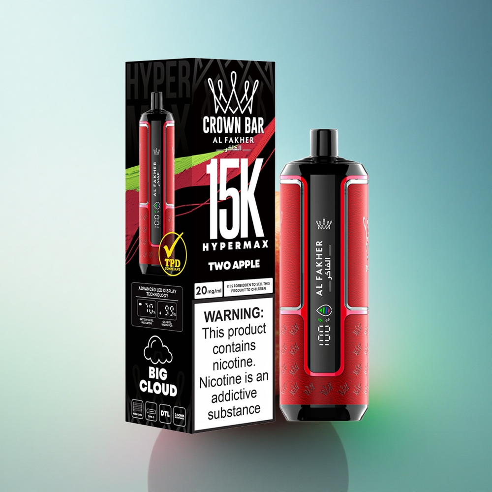 Al Fakher Crown Bar 15K Hypermax Two Apple 22ml 600mAh Nicotine 6mg/ml
