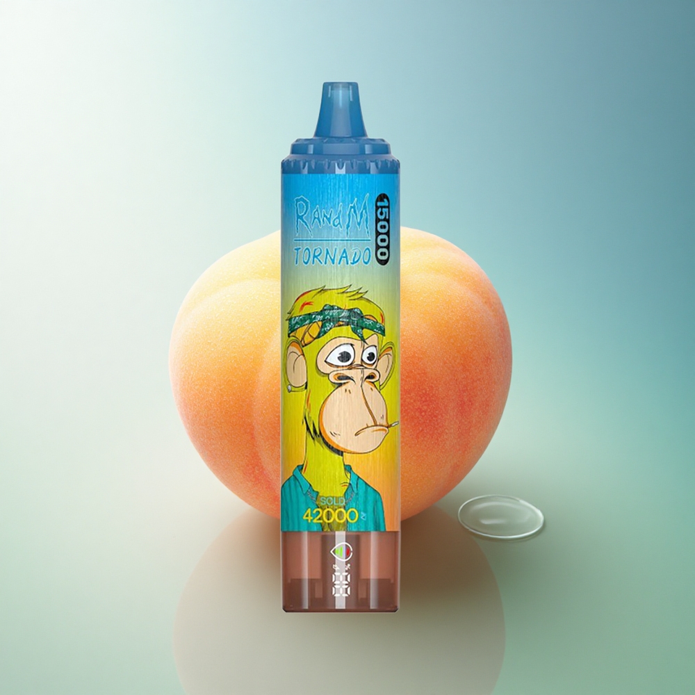 RandM Fumot Tornado 15000 Puffs Peach Mango 25ml 850mAh Mesh Coil