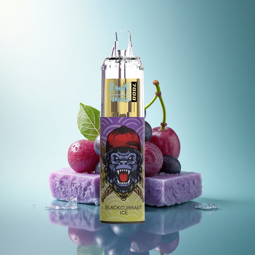 RandM Fumot Tornado 7000 Puffs Blackcurrant Ice Mesh 850mAh 5% Nicotine