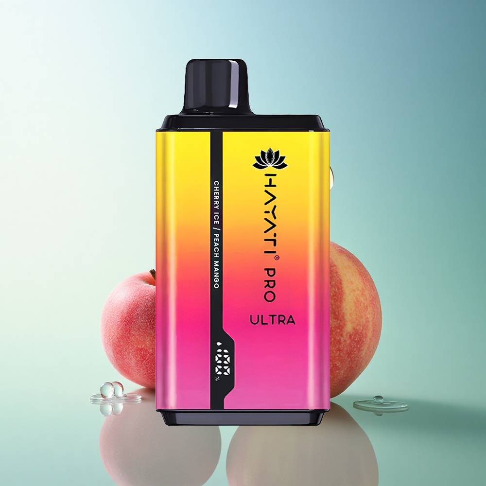 Hayati Pro Ultra 15000 Puffs Cherry Ice Peach Mango 850mAh 2% Nicotine