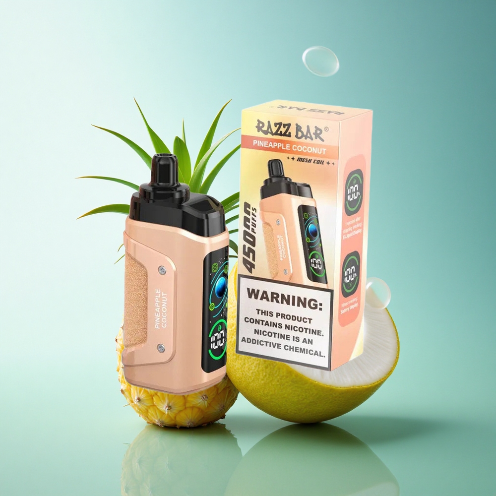 Razz Bar 45000 Puffs Pineapple Coconut Mesh Coil 650mAh Disposable Vape